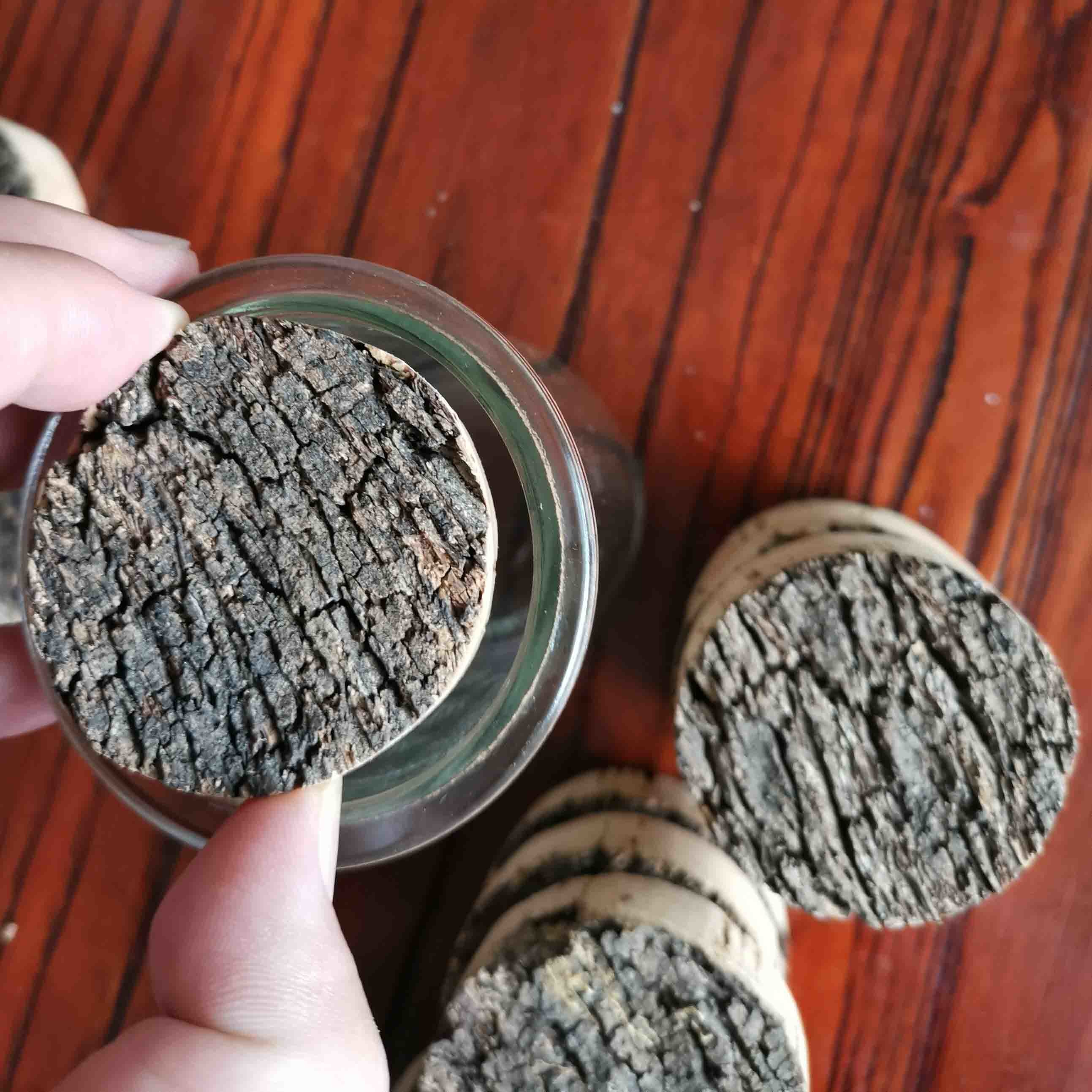 Yuelin FSC Candle Jar Cork Lids Antiwear Cork Bark Top Stoppers High Dendity