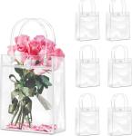 Custom Bag Logo PVC Gift Packaging Snap Closure Plastic PVC Clear Gift Tote Bag