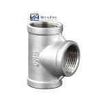 Stainless Steel 201 304 316 TEE Internal BSPT BSP Thread Equal Diameter Pipe