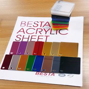 Quality Multicolor Mirrored Acrylic Sheets For Laser Cutting Abrasion Resistance wholesale
