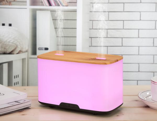 Cheap Wooden Grain Double Nozzle Spray Ultransmit Aroma Diffuser for sale
