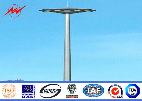Custom 40m Polygonal Stadium Football High Mast Lighting Pole For Football