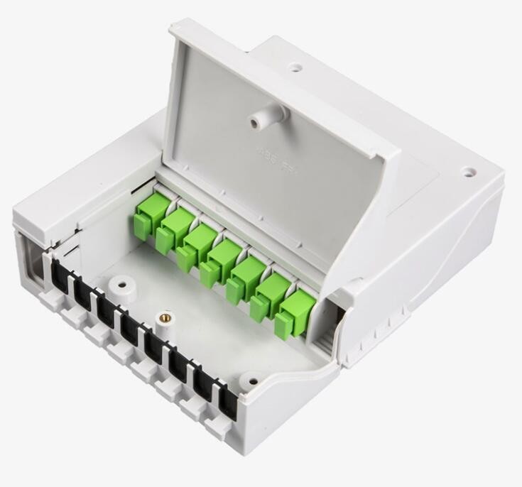 Indoor FTTH Distribution Box 8 Fibers Anti Aging UV Protection