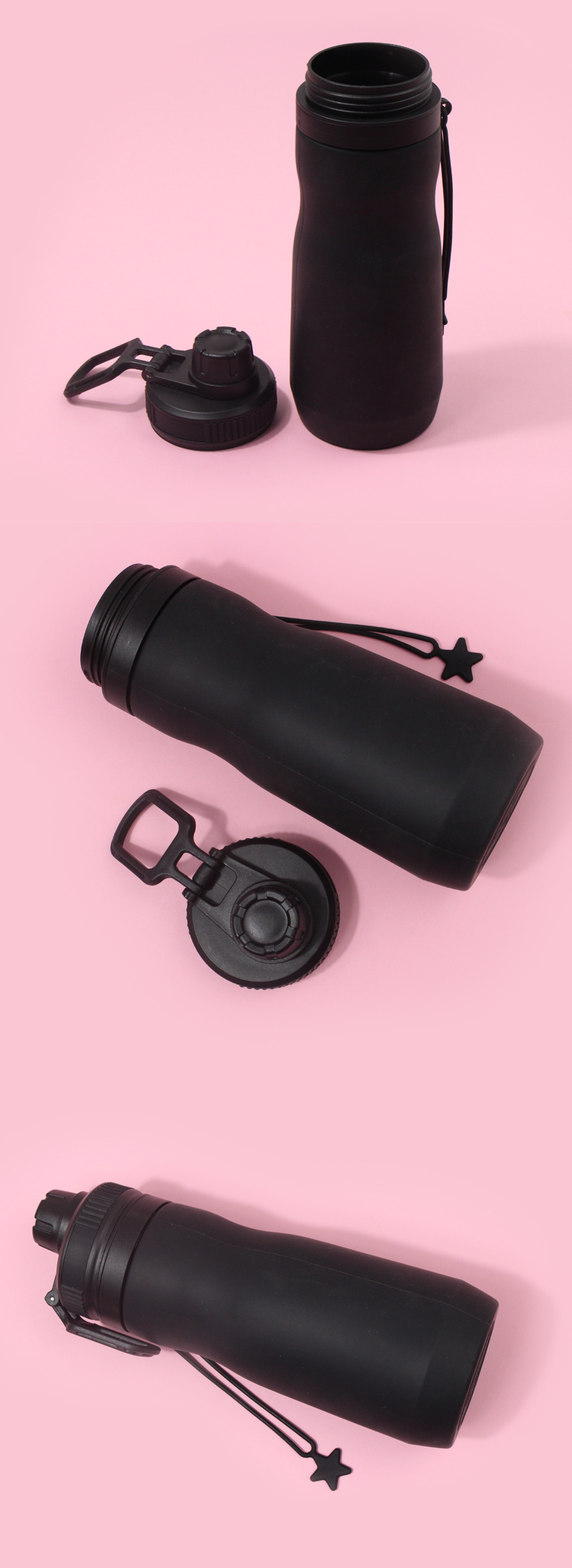 simple modern usa drinkware Collapsible Silicone Water Bottle manufacturers with marking