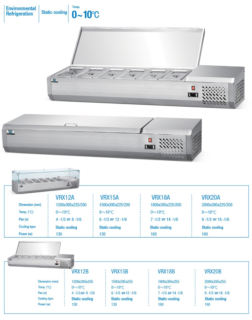 60Hz Salad Bar Pizza Prep Refrigerator Multipurpose No Fluorine