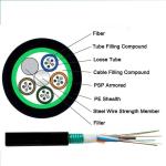 4 Fibers Armored Fiber Optic Cable GYTS53 Direct Buried Stranded Loose Tube