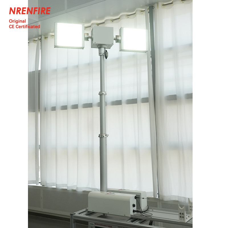 1.8m pneumatic telescopic mast light tower for fire vehicle emergency lighting , pan tilt light tower, pneumatic mast lighting tower NR-R1800-240