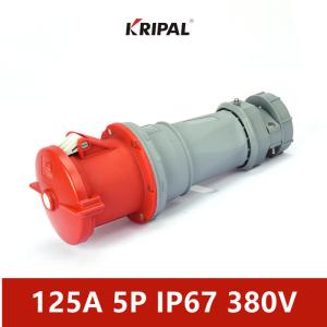 Quality 3 Phase 5P IEC Waterproof Industrial Connector 125A 380V IP67 wholesale