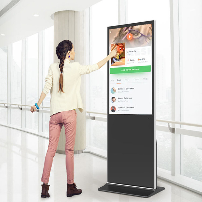 6ms 43 Inch Digital Signage Vertical Display Free Standing Digital Display