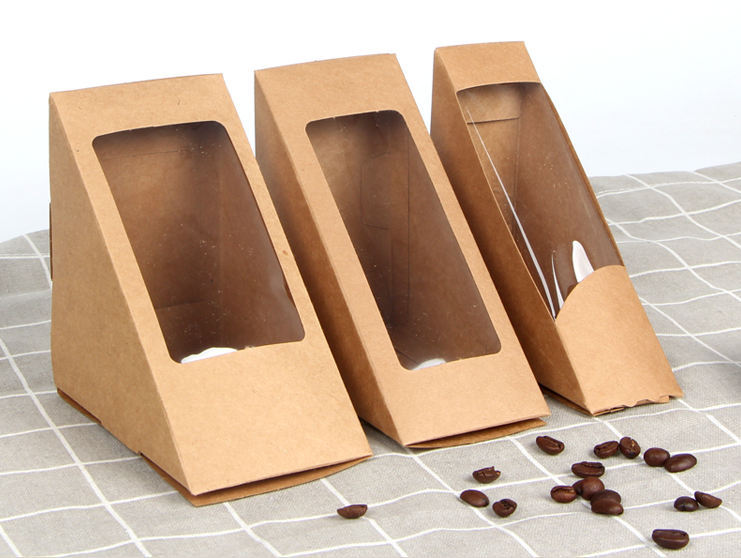 Soy Ink Color Printing Sandwich Paper Box , Eco Friendly Packaging For Food Products
