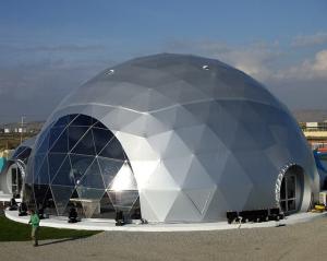 Quality Gray Portable Geodesic Dome Tent , Movable PVC Dome Event Tent wholesale
