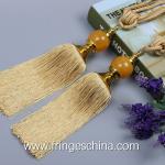 Delicate custom long tassel fringe trimming for curtain attractive tieback