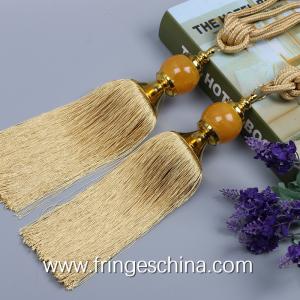 Quality Delicate custom long tassel fringe trimming for curtain attractive tieback hanging ball wholesale