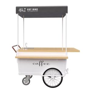 Quality Hand Push 4 Wheels Street Coffee Bike User Friendly For Coffee Vending wholesale