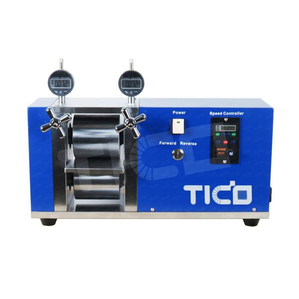 4 Inch Width Electric Roll Press Machine Adjustable Battery Electrode Pressing