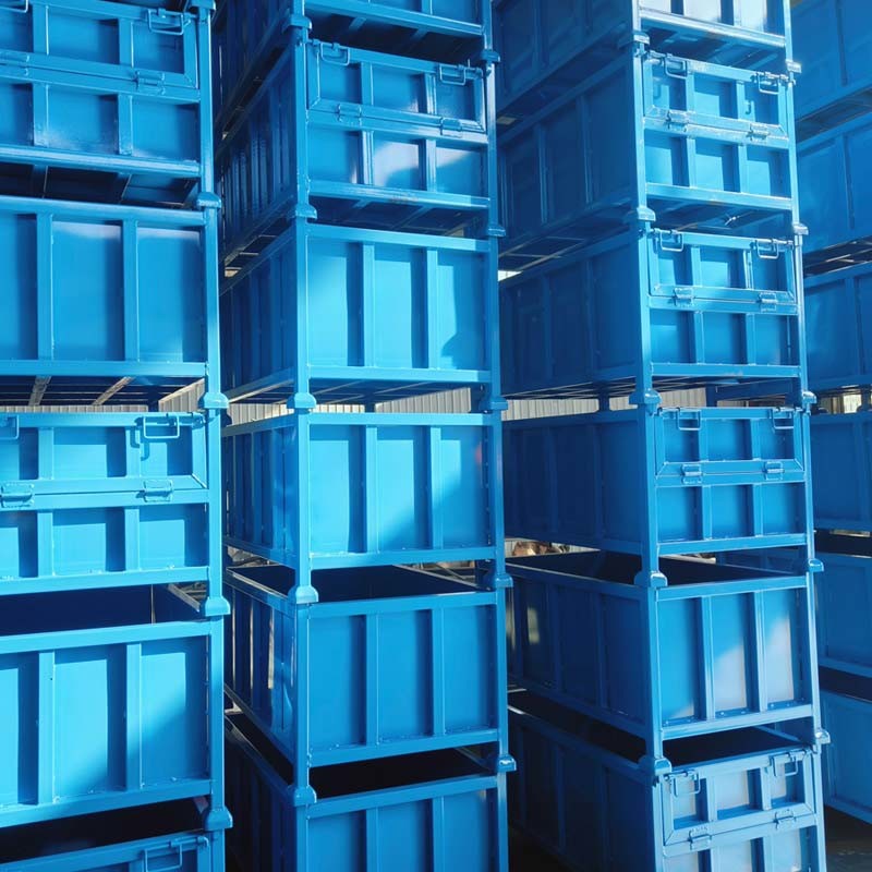 Customized Foldable Stacking Metal Box Pallet Industrial Storage Box
