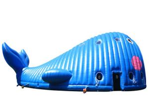 Quality Large Blue Inflatable Event Tent 0.5mm Tarpuline Inflatable Blow Up Igloo Tent wholesale