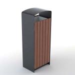 Rectangle 250mm Width 30L Outdoor Wooden Trash Can