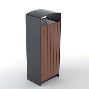 Quality Rectangle 250mm Width 30L Outdoor Wooden Trash Can wholesale