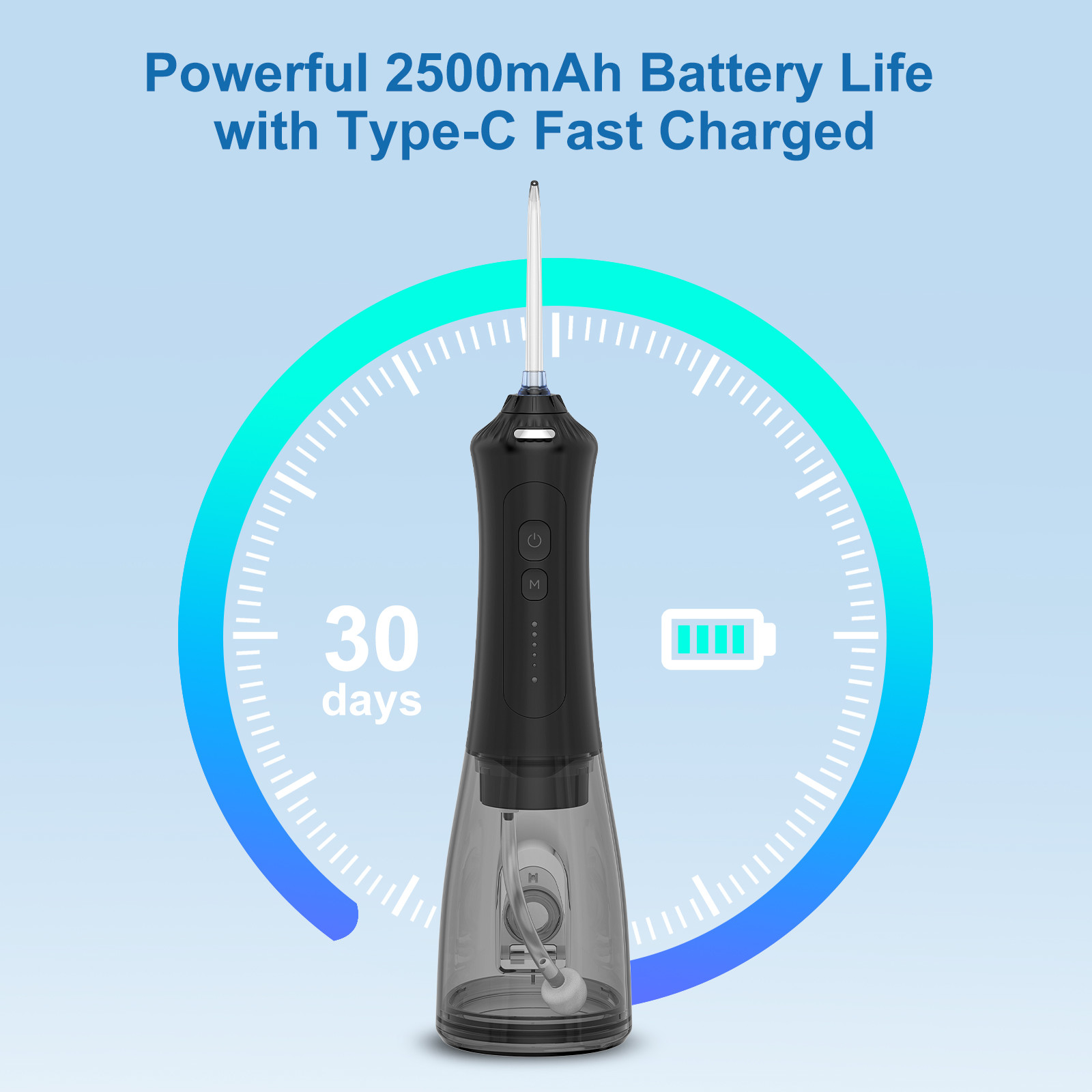 CE ROHS 5 models Water Dental Flosser With 2500MAH battery For Oral Care Irrigator