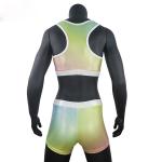 Breathable Metallic Cheer Dance Clothes , Cheerleader Warm Up Suits With
