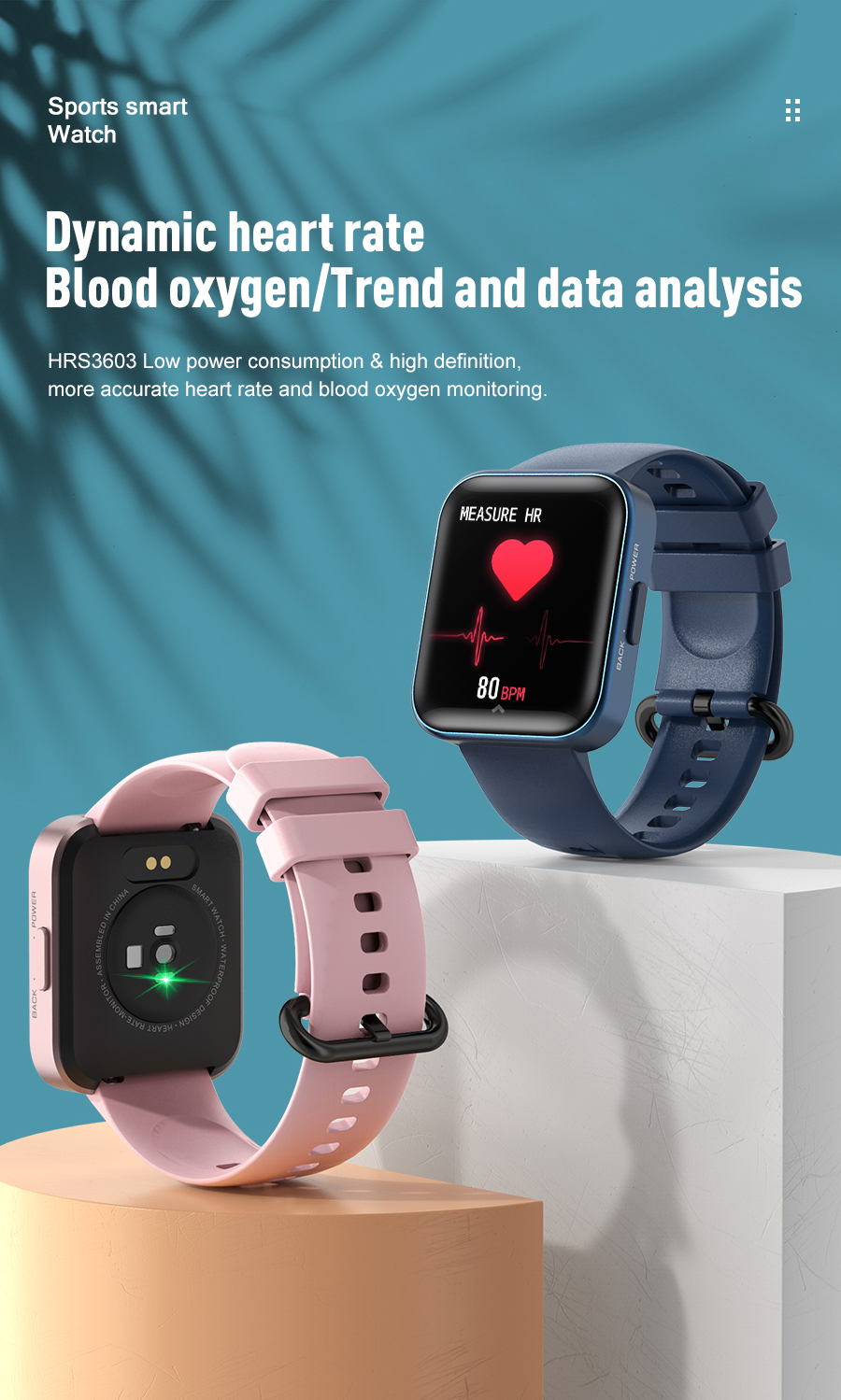 IP68 1.69inch HD Screen Smart Watch sleep heart rate monitor
