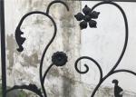 Square Top Eyebrow Wrought Iron Glass Galvanized Steel Anti Rusting