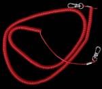 Fishing rod red color coiled leashes/paddle tether to protect fishing tools anti