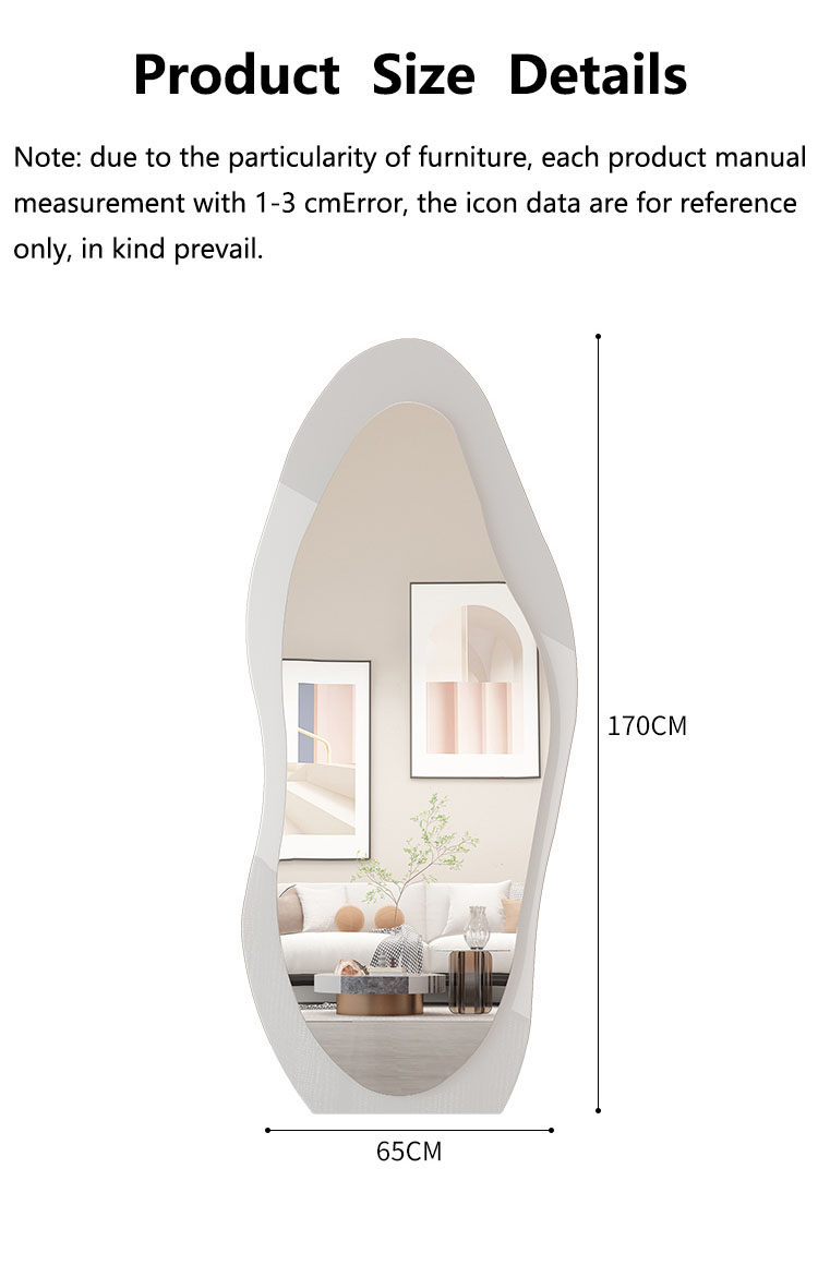 Floor Standing Large Arch Lighted Full Body Length Mirror with LED Lights in Silver