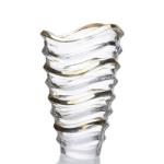 Factory Custom Well-design High Quality Rim Gold Decorative Clear Glass Wedding