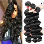 Pure Color Peruvian Human Hair Bundles No Shedding Peruvian Loose Wave Hair 3