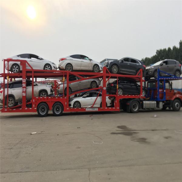 Fuwa/BPW Axle 2 Axle Hydraulic Lifting Upper and Lower Platform Car Transport