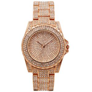 Quality 3bar Waterproof Alloy Quartz Watch 38mm Luxury Diamond British wholesale