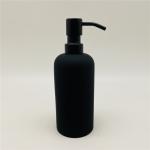 All Black Bathroom Accessories Set Ceramic Round 3pcs Shower Soap Dispensers 19