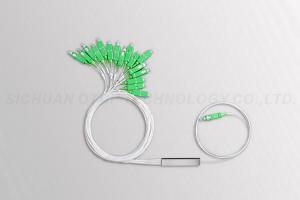Quality 16 Way Fiber Optic Splitter SC / APC / SC / UPC Steel Tube Type Coupler wholesale