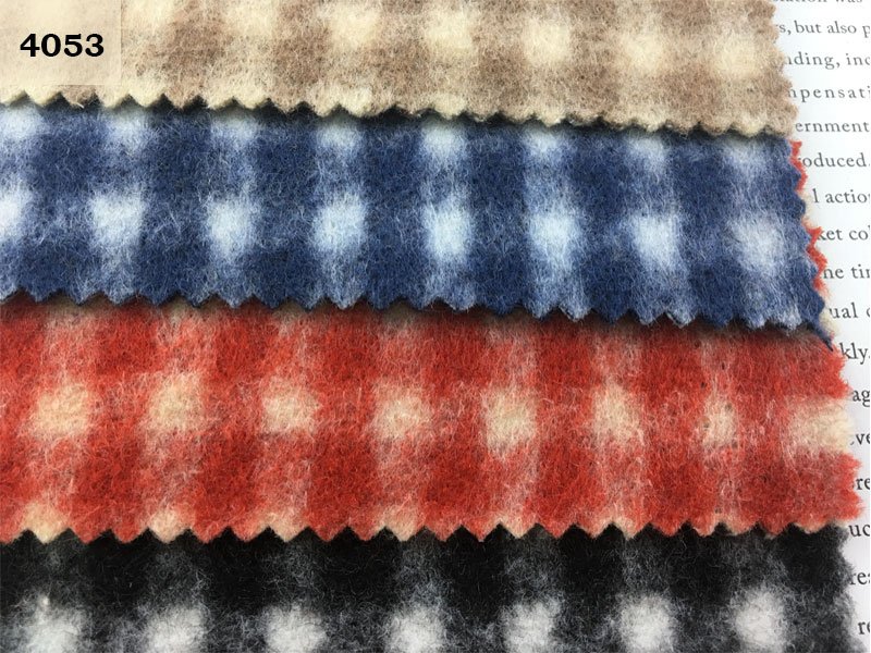 Multicolor Yarn Dyed 850gsm Check Tweed Wool Fabric Polyester Coating Fabric
