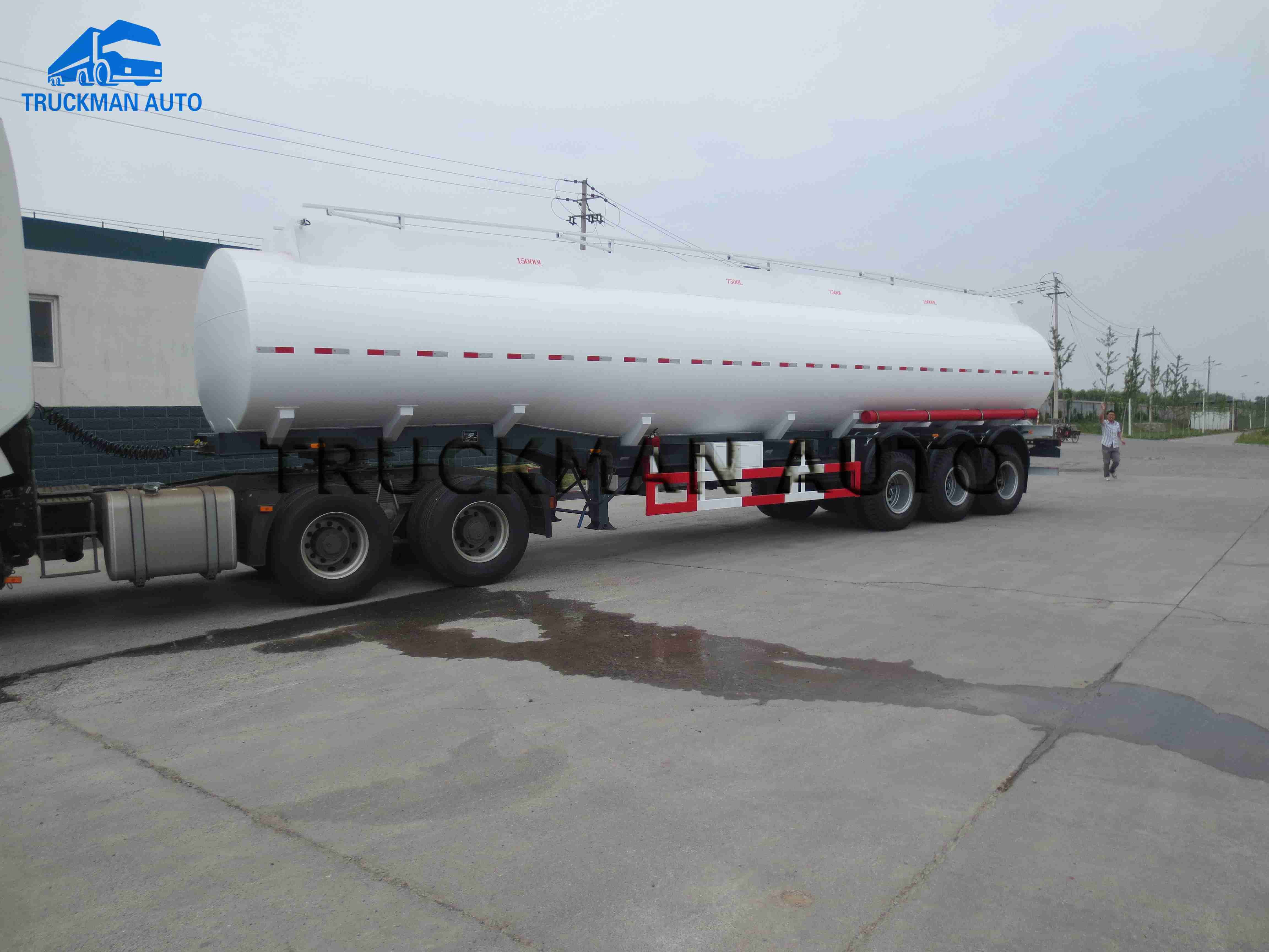 ​50000 Liter 50m3 Tank Semi Trailer High Capacity With 3-8 Comdepartment