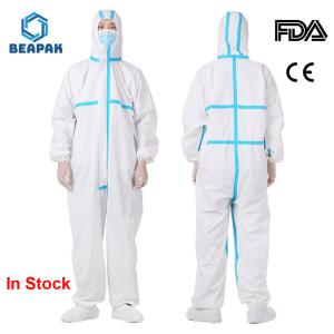 Quality White Surgical Disposable Protective Coverall Nonwoven Microporous Film wholesale
