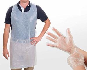 Quality Safety Disposable Medical Aprons , Disposable Kitchen Aprons 17 Mic Thickness wholesale
