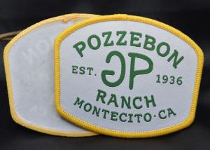 Lock Edge Round Shape Heat Transfer Badge Custom Made Embroidered Patches