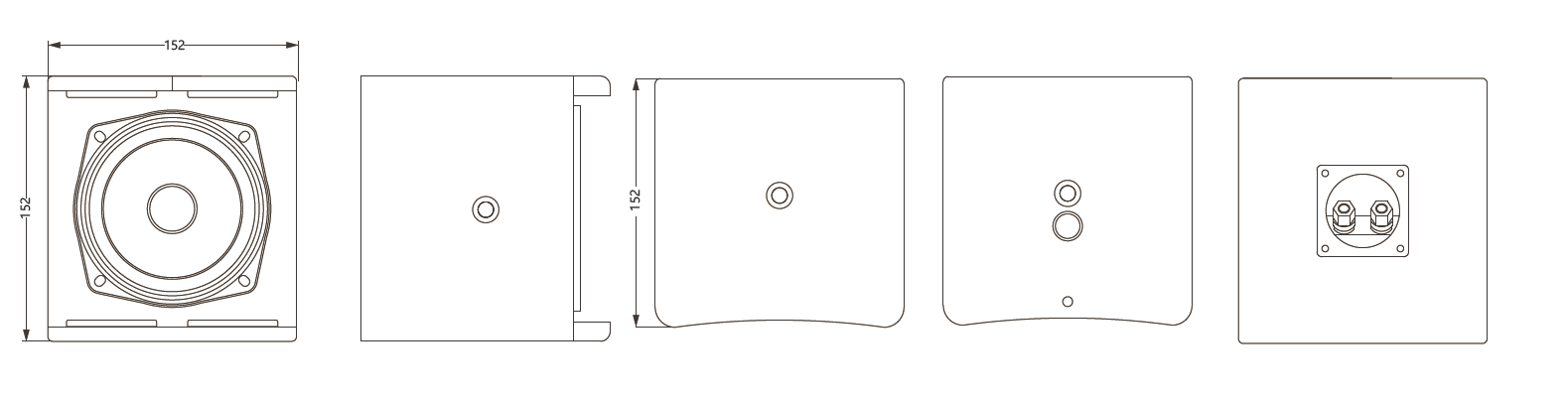 4.5 Inch 100W Column Loudspeaker