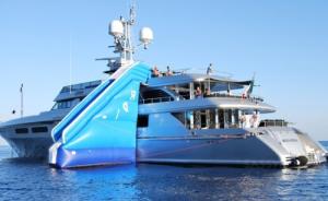 Quality Inflatable Water Floating Yacht Slide, Inflatable Water Sliding Sports wholesale