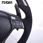 Custom Carbon Fiber Mercedes Benz Alcantara Steering Wheel Flat Top And Bottom