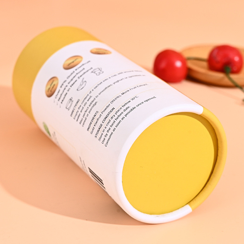 Biodegradable Eco Friendly Cylinder Tea Paper Tube Packaging With Free Sample