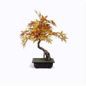 Quality Red Maple Bonsai Tree Hand Crafted Silk High End Botanical Components wholesale