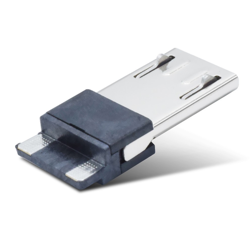 Short Long Body 2 Pin Micro Connector Plug High Durability For USB Cable
