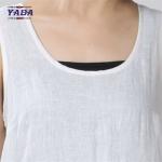 Ladies white sleeveless cotton casual elegant mini formal office dresses sexy