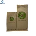 Aluminum Foil Block Bottom Valve 12Oz Kraft Paper Coffee Bags