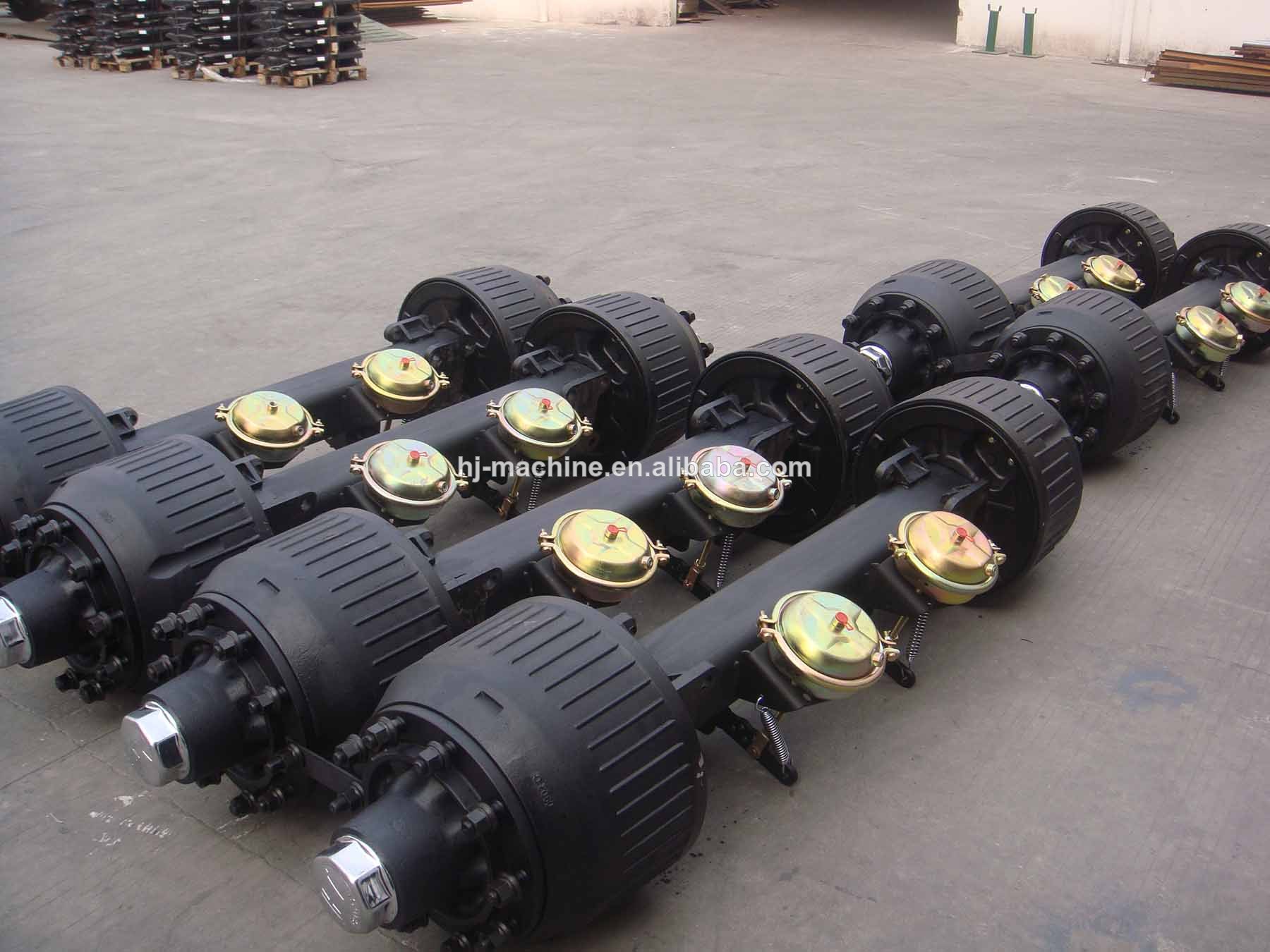 16Ton trailer Axle Assembly with 2 air chamber and decks