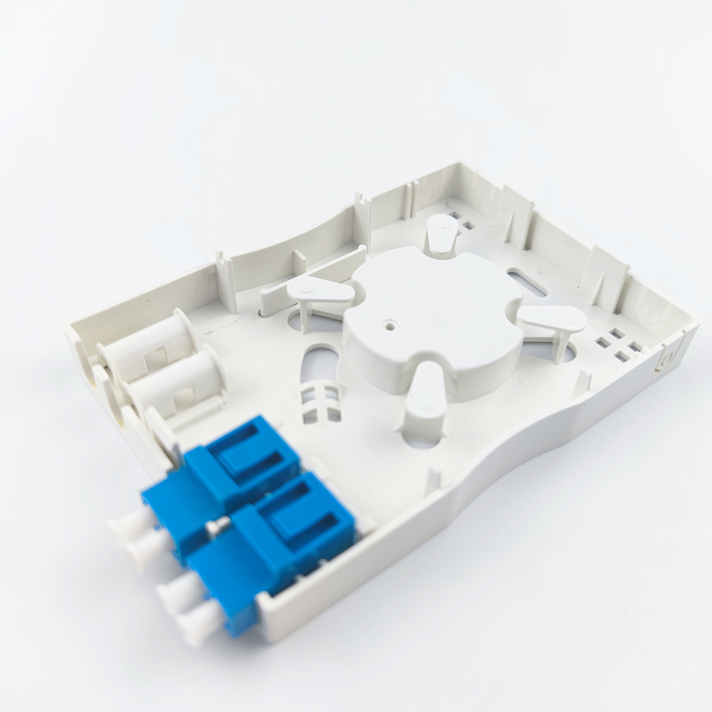 2 Cores Fiber Optic Socket Panel Wall Mounted for Indoor FTTH Network Application